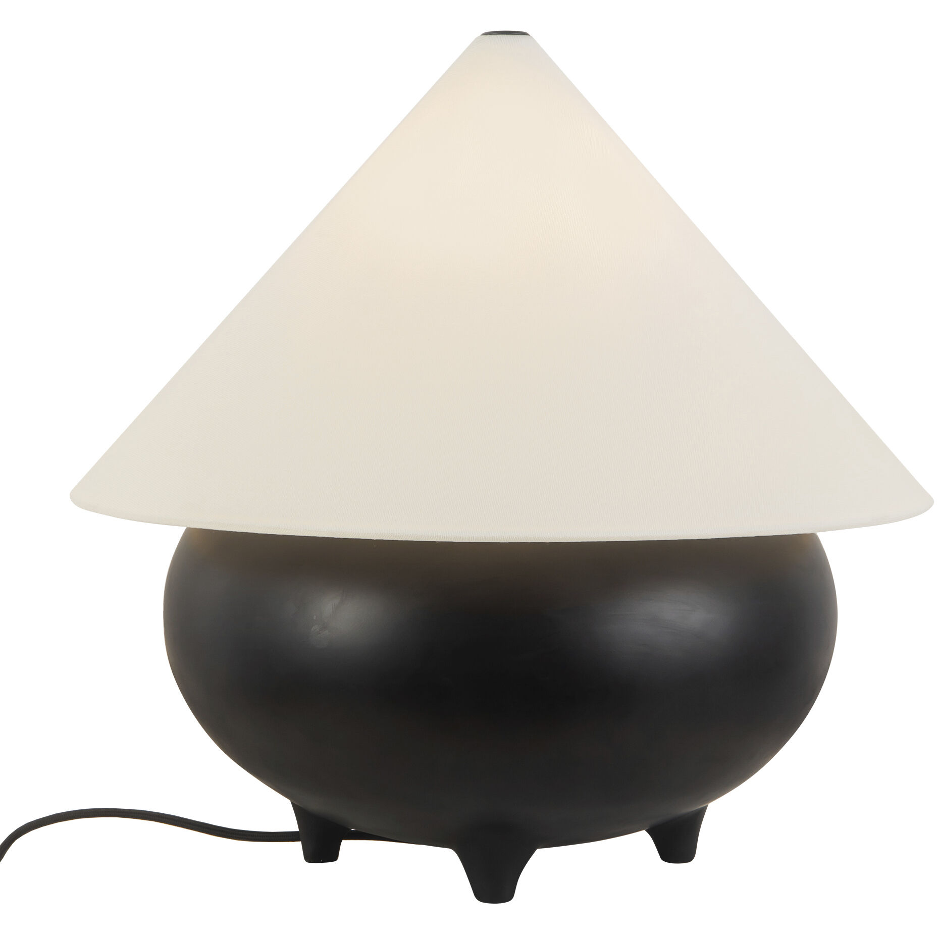 Alora Mood Rowan 16.63 inch 60 watt Matte Black and White Linen Table Lamp Portable Light