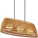 Barbary 3 Light 52.75 inch Black Outdoor Chandelier