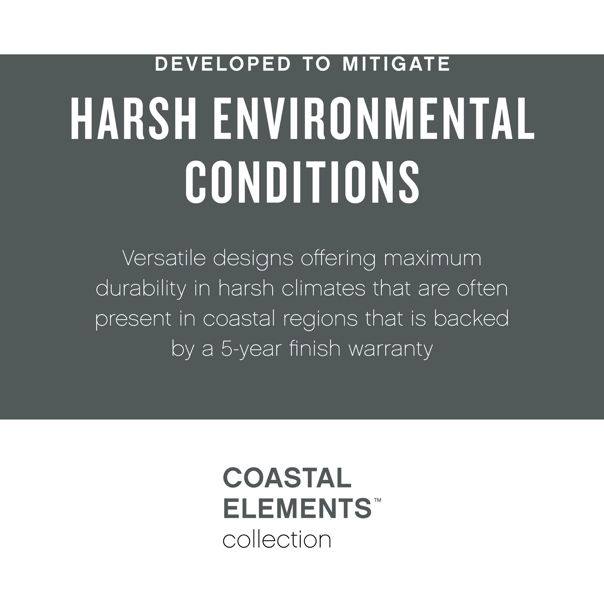 Coastal Elements Brixton Outdoor Wall Mount Lantern in Black, Small