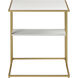 Fawley 24 X 19.75 inch Gold with White Accent Table
