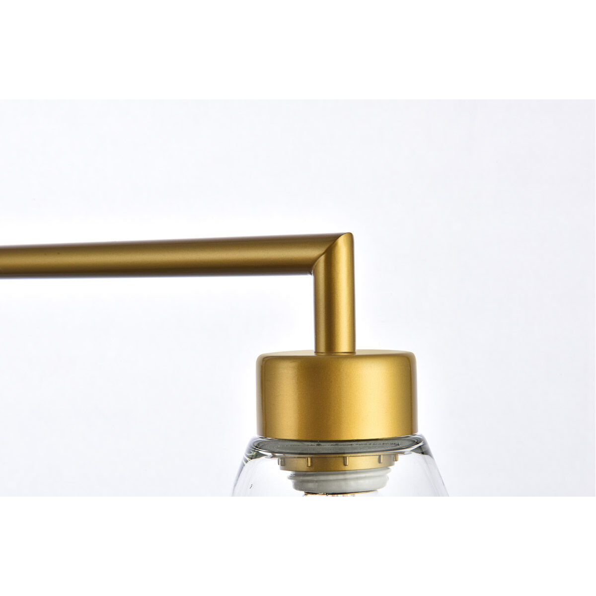 Mera 3 Light 38 inch Brass Linear Pendant Ceiling Light