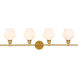 Gene 4 Light 38 inch Brass Wall sconce Wall Light