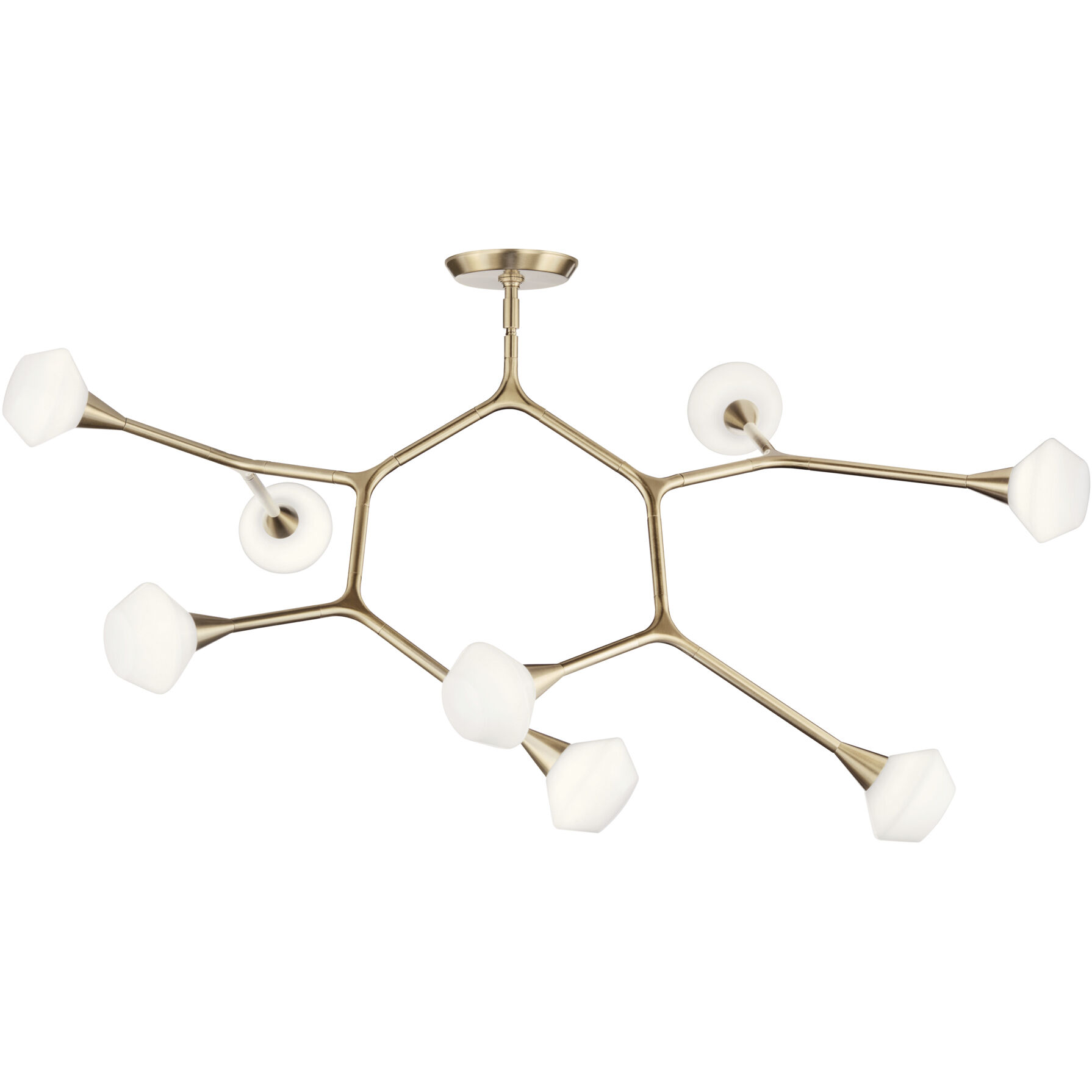 Cassius 8 Light 26.5 inch Champagne Bronze Chandelier Ceiling Light, Convertible