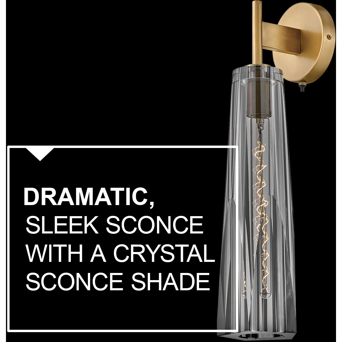 Cosette LED 5 inch Heritage Brass Sconce Wall Light in Heritage Brass / Smoke