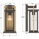 Lendel 1 Light 15 inch Twilight Bronze and Textured Gold Outdoor Sconce