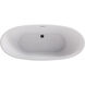 Ines Glossy White and Chrome Bathtub