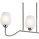 Valserrano 3 Light 5 inch Brushed Nickel Chandelier Linear Ceiling Light, Single