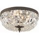Waltham 3 Light 12 inch English Bronze Flush Ceiling Light in Clear Spectra