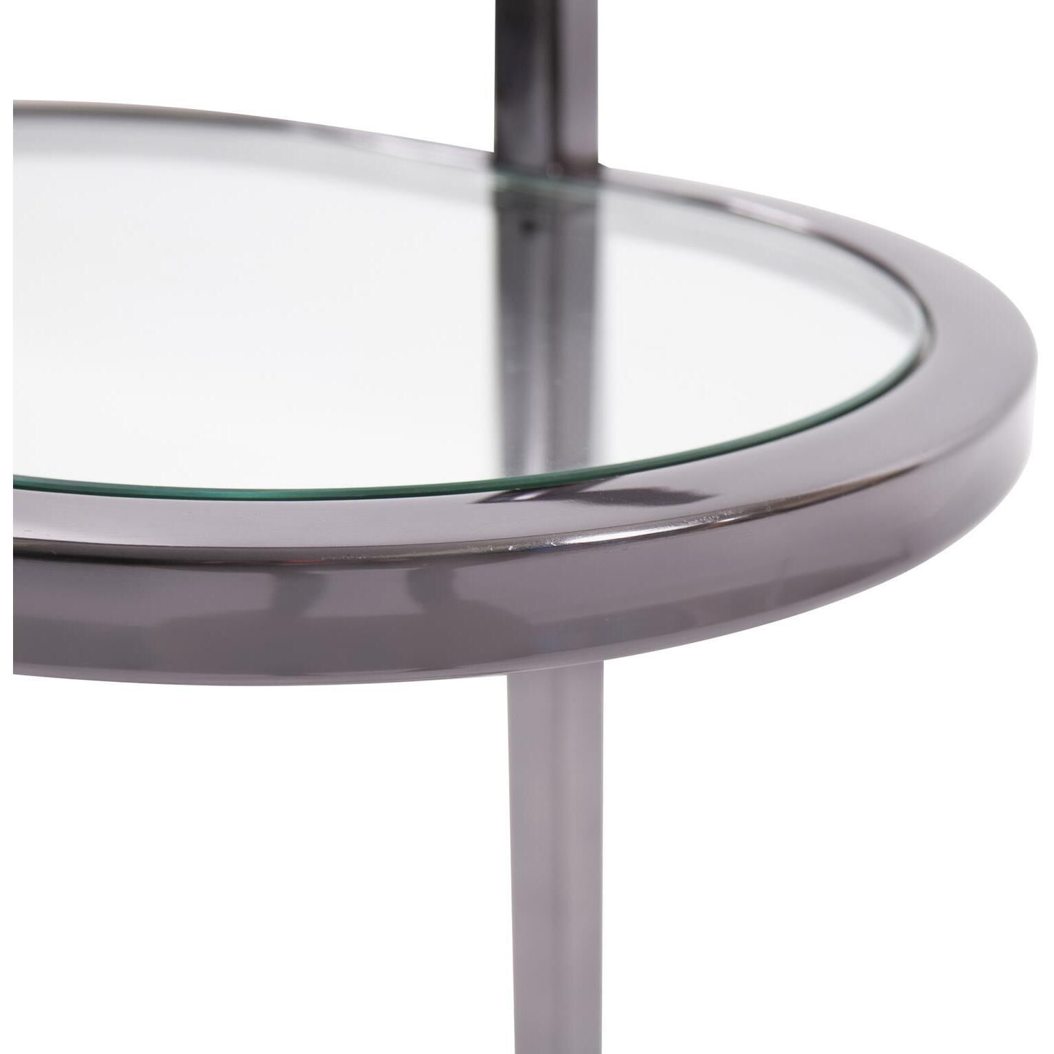 Carter 27 X 13 inch Black Nickel Drink Table