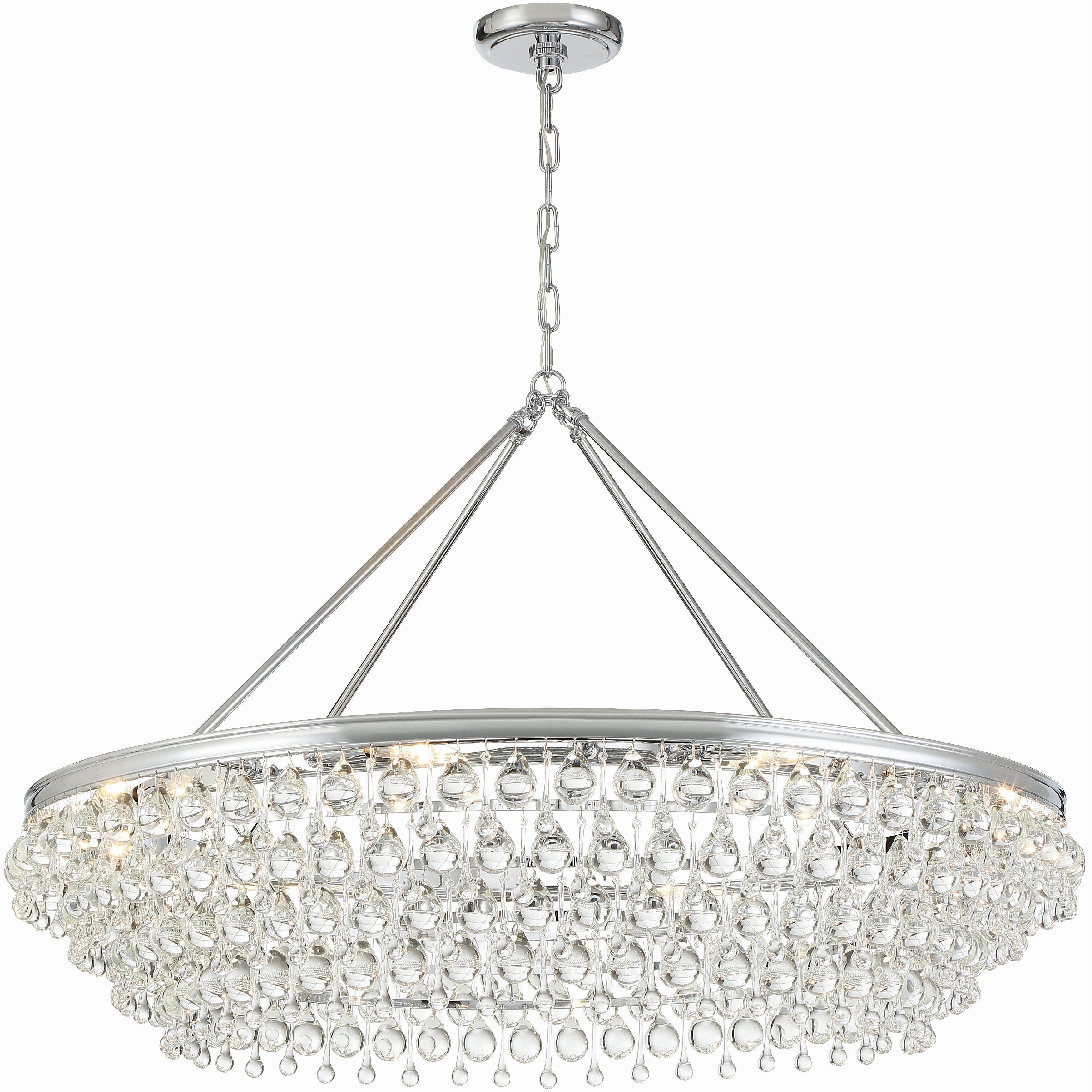 Calypso 8 Light 40 inch Polished Chrome Chandelier Ceiling Light