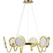 Sherlock 6 Light 32 inch Satin Brass Pendant Ceiling Light