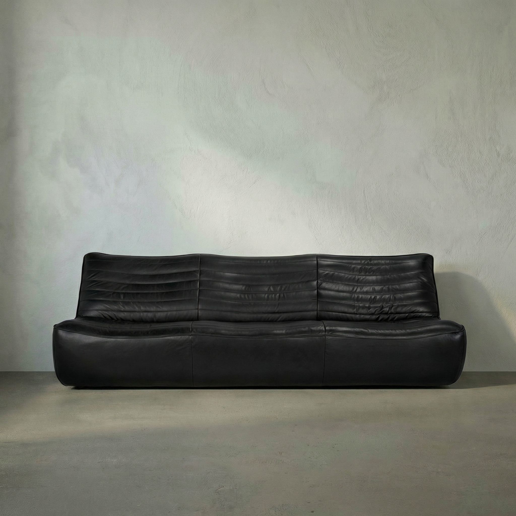 McClain Onyx Black Sofa, 3 Seater