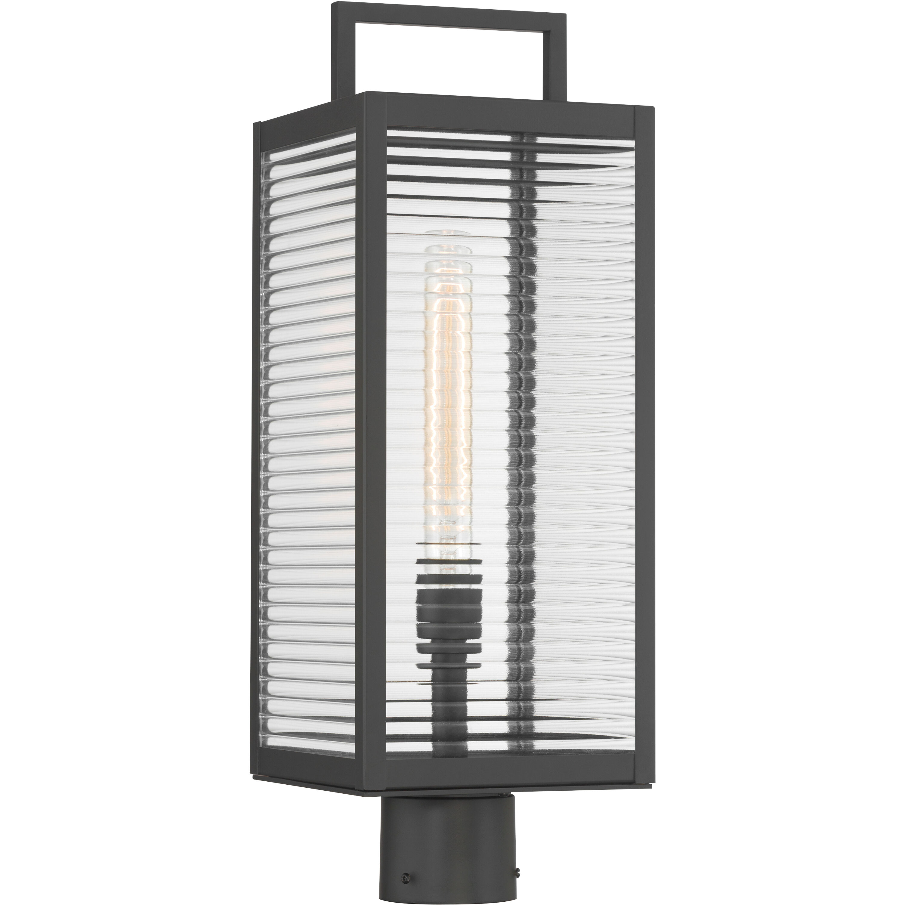 Edgewood 1 Light 21.5 inch Dark Matte Black Outdoor Post Mount