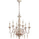 La Maison 6 Light 26 inch Manchester Grey with Rust Accents Chandelier Ceiling Light