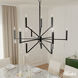 Sunjai 12 Light 40 inch Matte Black Chandelier Ceiling Light