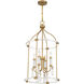 Mayfair 4 Light 18 inch Warm Brass with Chrome Accents Pendant Ceiling Light