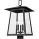 Rainer 5 Light 26 inch Black Outdoor Post Mounted Fixture in G9