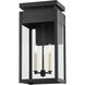 Braydan 3 Light 22.5 inch Textured Black Outdoor Wall Sconce