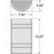 Cassi LED 7.5 inch Brushed Steel ADA Wall Sconce Wall Light
