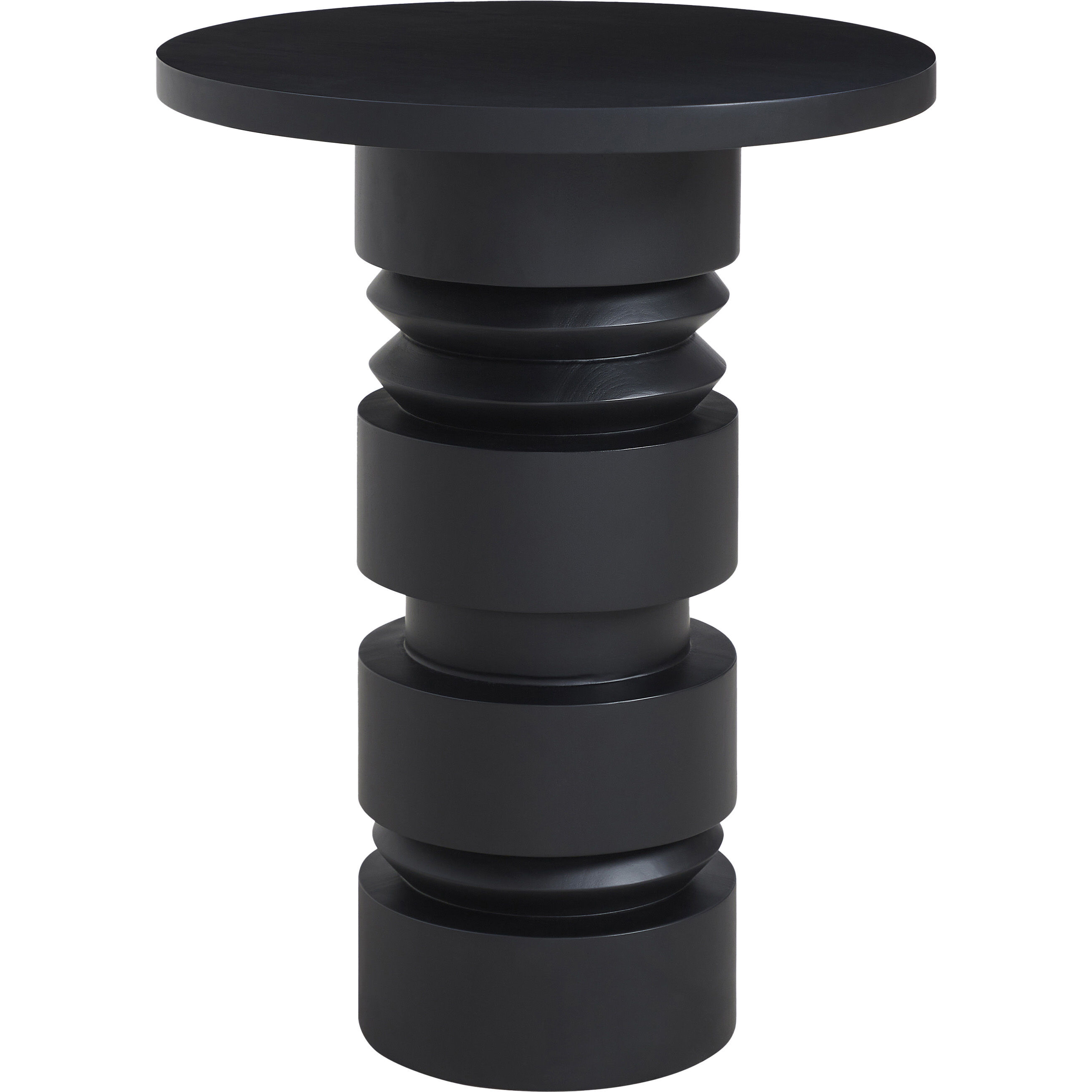 Talpa 24 X 18 inch Matte Black Side Table