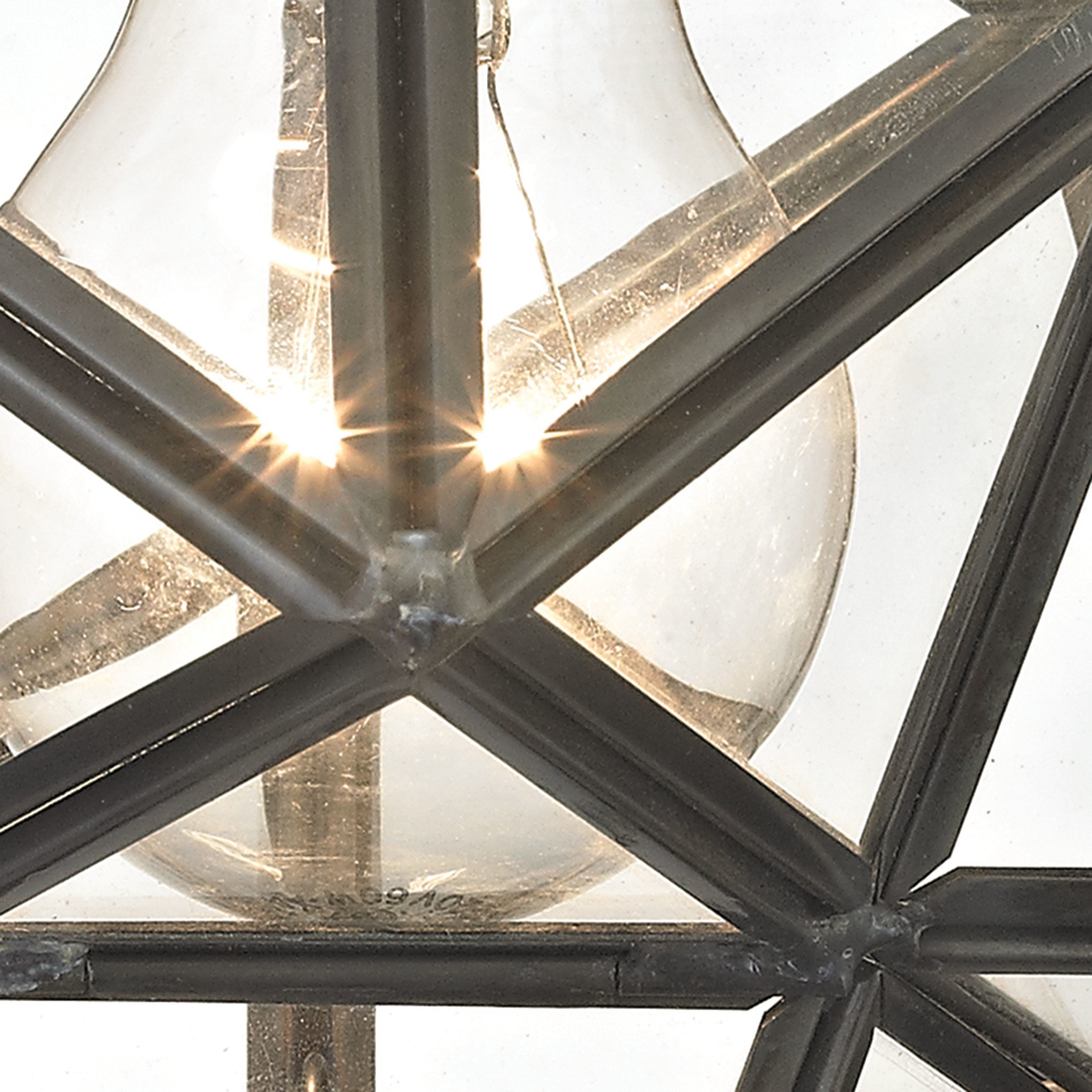 Moravian Star 1 Light 11 inch Oil Rubbed Bronze Flush Mount Ceiling Light