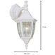 Builder 1 Light 14 inch White Outdoor Wall Lantern