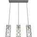 Gablecrest 3 Light 5 inch Distressed White Linear Cluster Pendant Ceiling Light