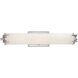 Geneva LED 24 inch Satin Platinum Bath Bar Wall Light