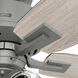 Gatlinburg 52 inch Matte Silver with Light Gray Oak Blades Ceiling Fan