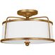 C&M by Chapman & Myers Stonington 2 Light 14 inch Antique Gild Semi-Flush Mount Ceiling Light