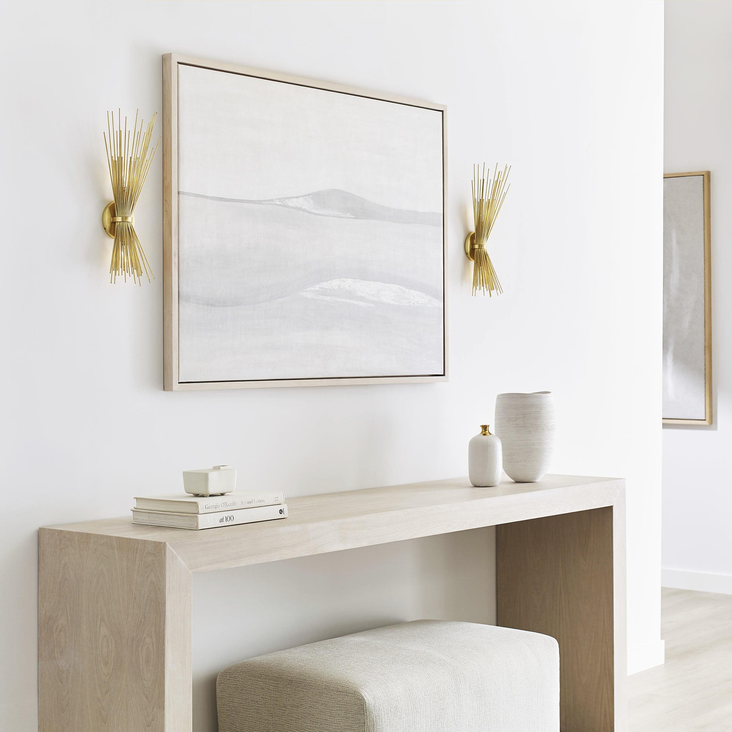 Kelly Wearstler Strada 2 Light 8 inch Gild Sconce Wall Light, Small