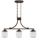 Kenswick 3 Light 30.25 inch Peruvian Bronze Island Light Ceiling Light