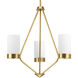 Elevate 3 Light 21.75 inch Brushed Bronze Chandelier Ceiling Light, Design Series