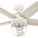 Margo 44 inch Textured White with Light Oak/Fresh White Blades Ceiling Fan