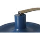 Palm Springs 84 inch 100.00 watt Weathered Brass and Black Arc Floor Lamp Portable Light in Blue Tone