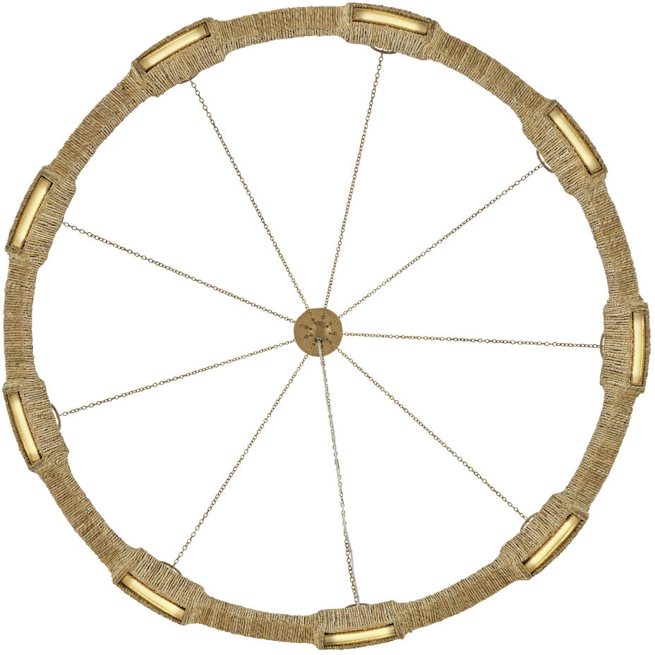 Raffi LED 48 inch Burnished Gold Chandelier Ceiling Light, Single Tier