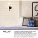Hollis LED 8 inch Black Vanity Light Wall Light