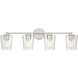 Ballas 4 Light 31.5 inch Satin Nickel Bathroom Vanity Light Wall Light