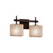 Fusion 2 Light 14.5 inch Dark Bronze Vanity Light Wall Light in Rectangle, Incandescent, Weave Fusion