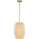 Caviana 1 Light 10 inch Signature Brass Pendant Ceiling Light