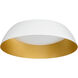 Lucci 1 Light 25 inch White/Industrial Brass Flush Mount Ceiling Light