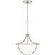 Antebellum 2 Light 14.75 inch Brushed Nickel Pendant Ceiling Light