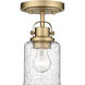 Kinsley 1 Light 5.25 inch Heirloom Gold Flush Mount Ceiling Light in Heritage Gold