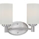 Pittman 2 Light 12 inch Brushed Nickel Vanity Light Wall Light