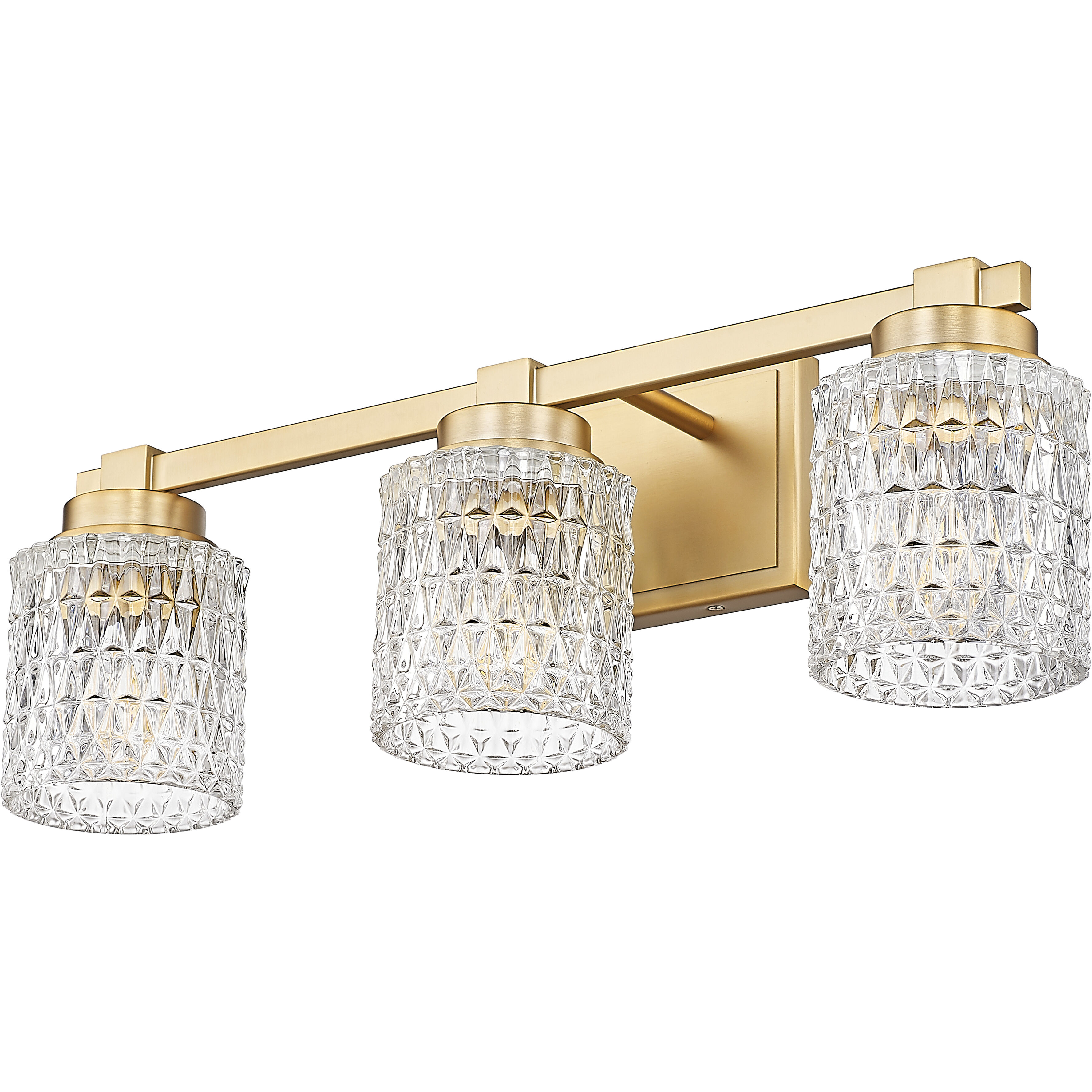 Jacqueline 3 Light 22.75 inch Modern Gold Bathroom Vanity Wall Light