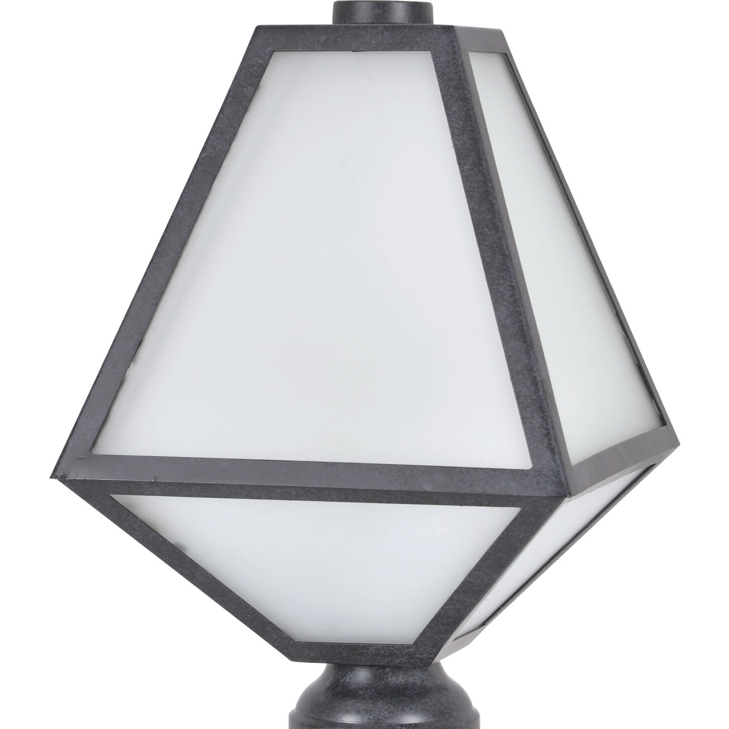 Glacier 1 Light 14 inch Black Charcoal Outdoor Post in White