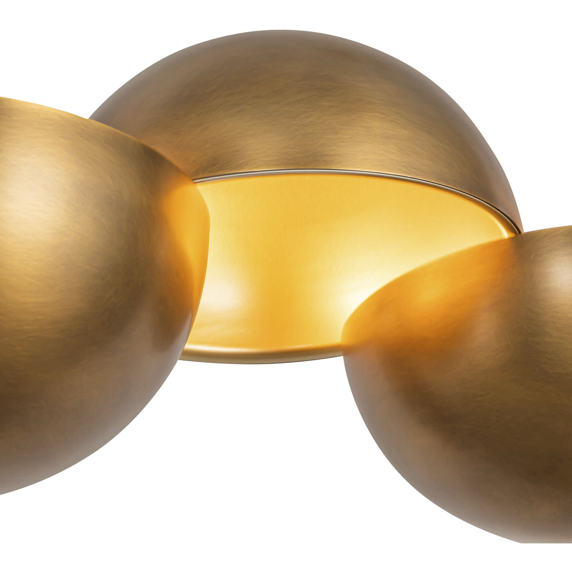 Void 41 inch Vintage Brass Linear Pendant Ceiling Light