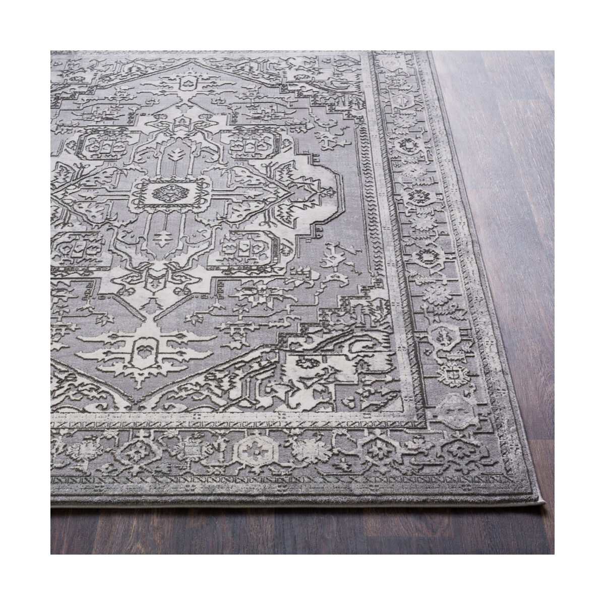 Tibetan 35 X 24 inch Taupe/Medium Gray/Ivory/Charcoal Rugs, Rectangle