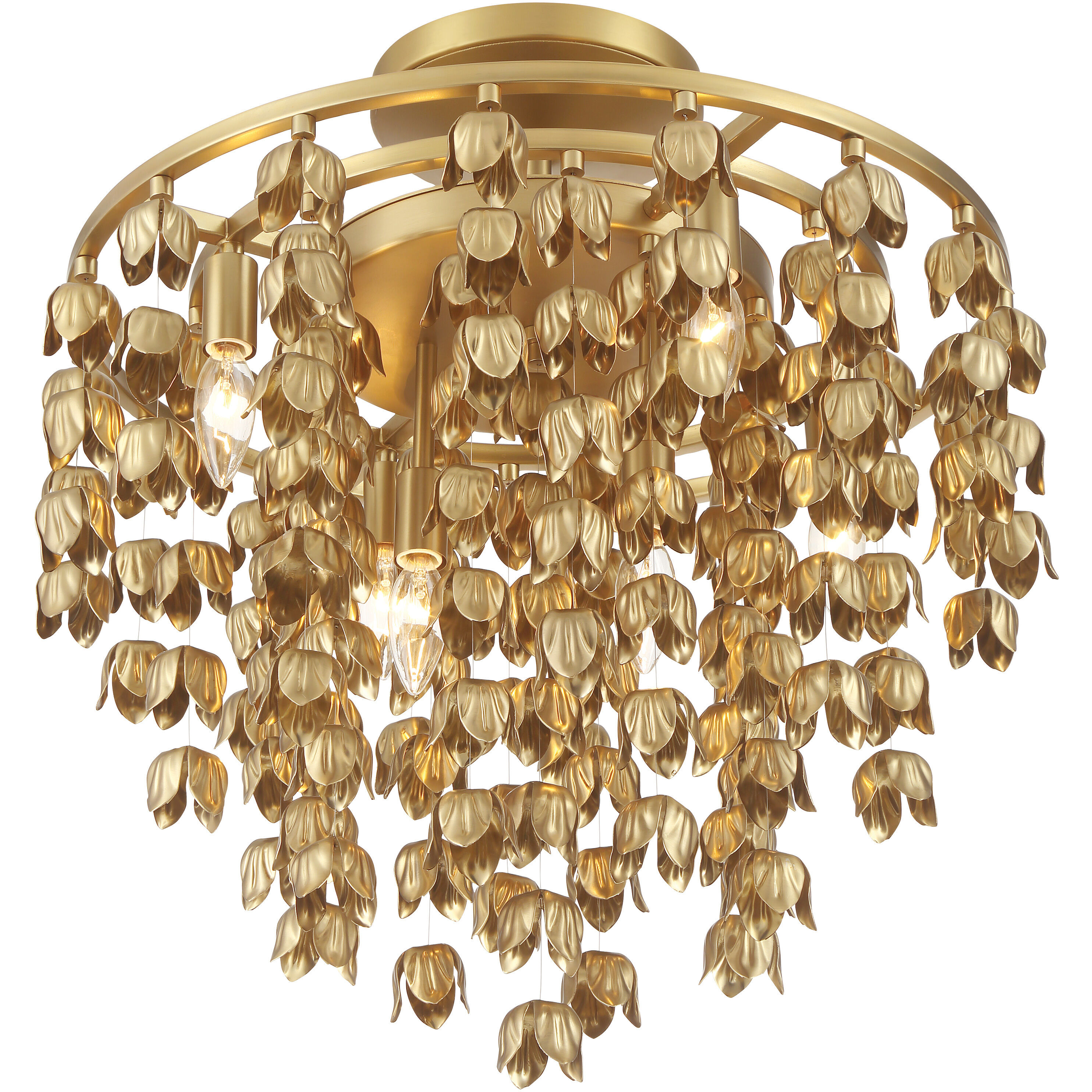 Ashgrove 6 Light 21 inch Legacy Brass Semi Flush Ceiling Light
