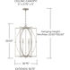 Oran 6 Light 19 inch Antique Silver Foyer Ceiling Light